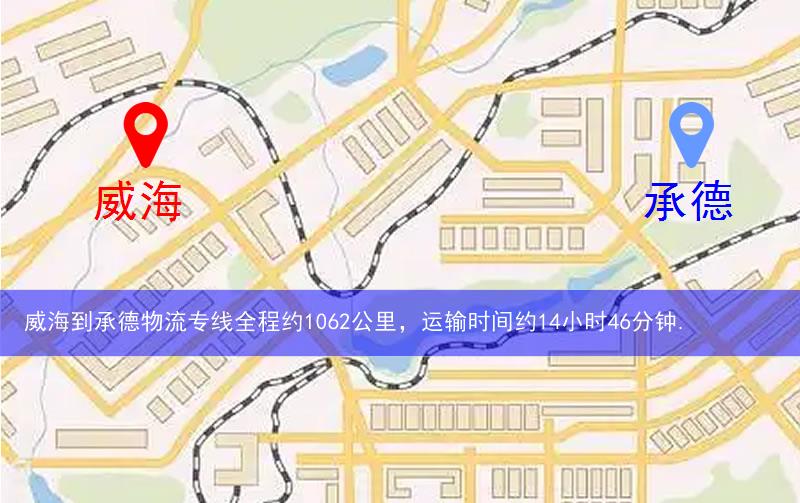 威海榮成市到承德物流路線